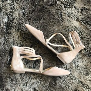 Jessica Simpson Nude Strappy Pointed Toe Flats